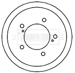 BORG & BECK Тормозной барабан BBR7178